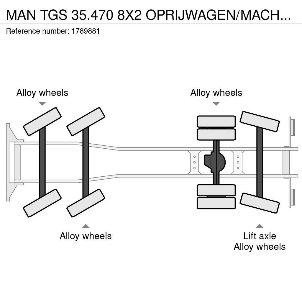MAN TGS 35.470 8X2 OPRIJWAGEN/MACHINE TRANSPORTER/PLAT Oprijwagen