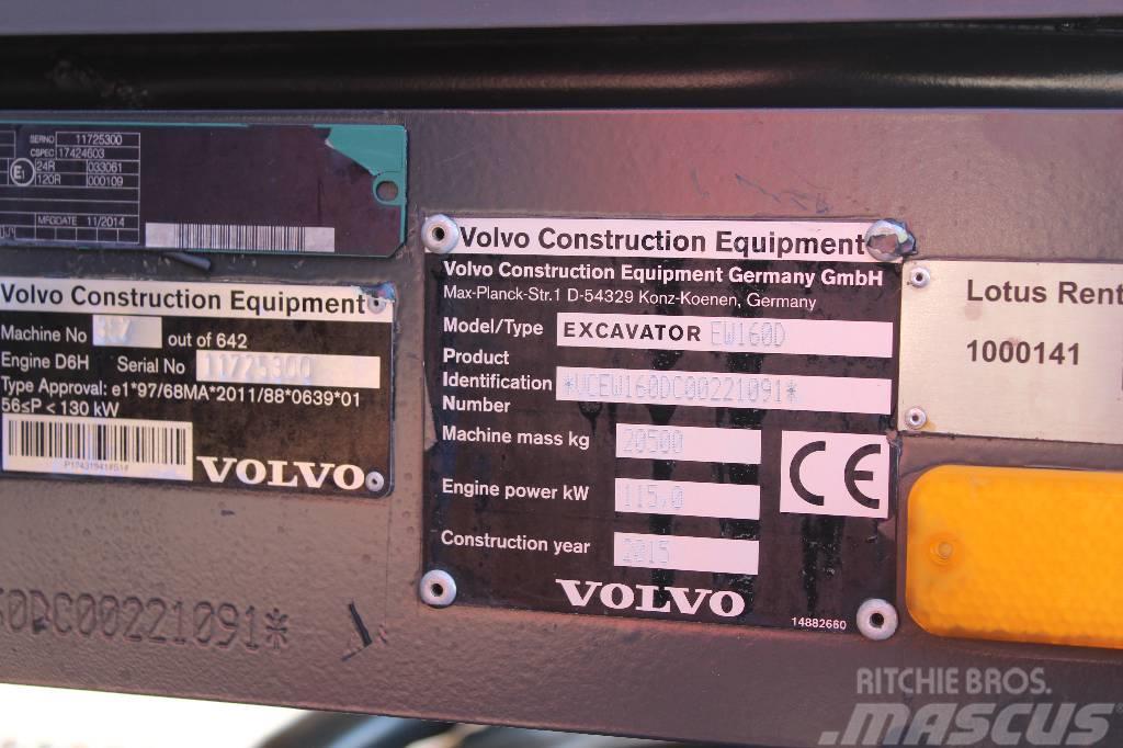 Volvo EW 160 D / Novatron 3D, Kärry, Uudet renkaat, YM! Wheeled excavators