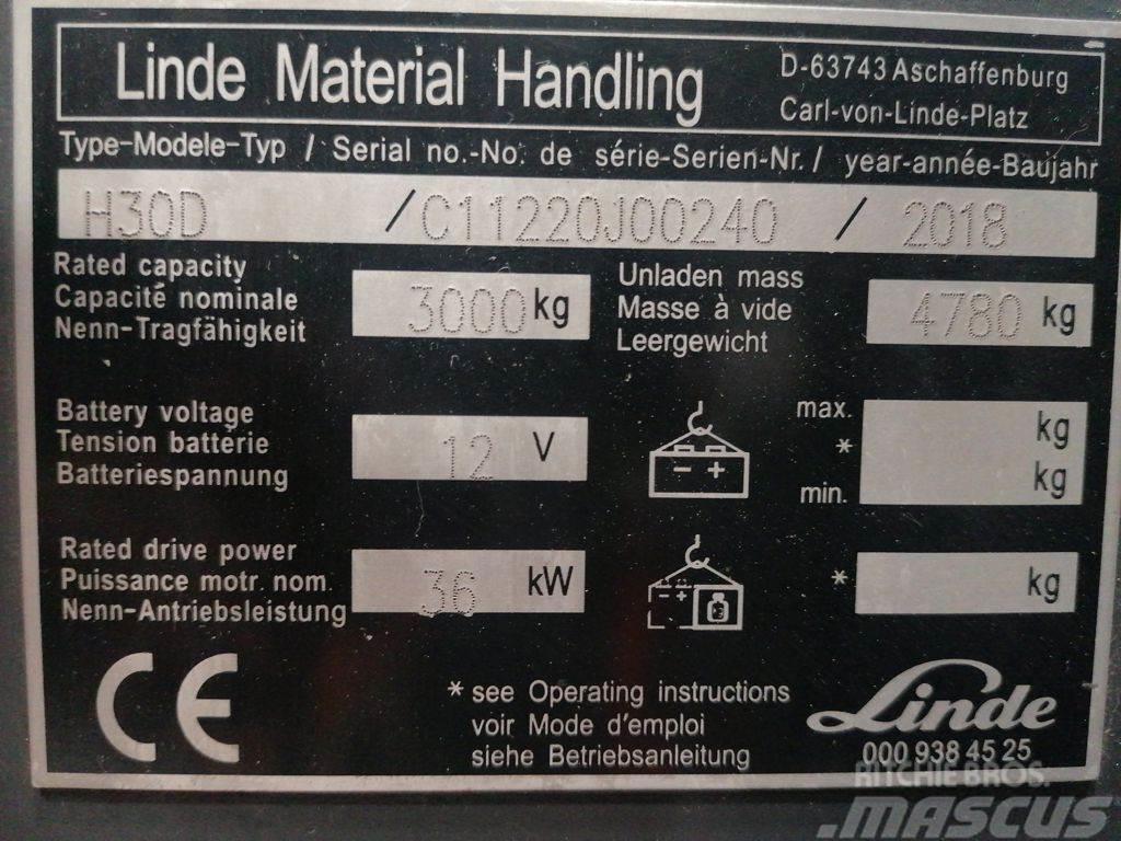 Linde H30D Diesel heftrucks