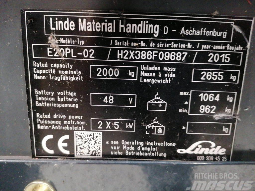 Linde E20PL-02 Elektrische heftrucks