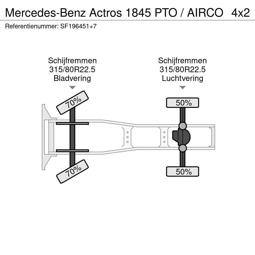 Mercedes-Benz Actros 1845 PTO / AIRCO Tractor Units