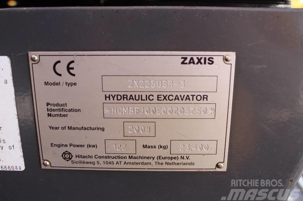 Hitachi ZX 225 USR LC-3 / Pyörittäjä, Kauha, Rasvari, YM! Rupsgraafmachines