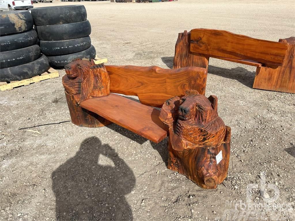  Cedar Chainsaw Carved Bear Benc ... Other