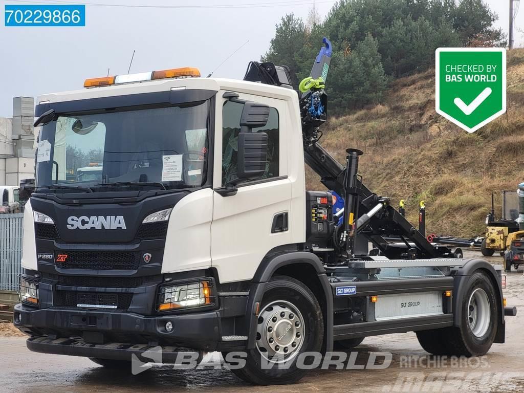 Scania P280 4X2 HIAB X-HIDUO 108B-3 Kran 12t Hooklift 3-P Hook lift trucks
