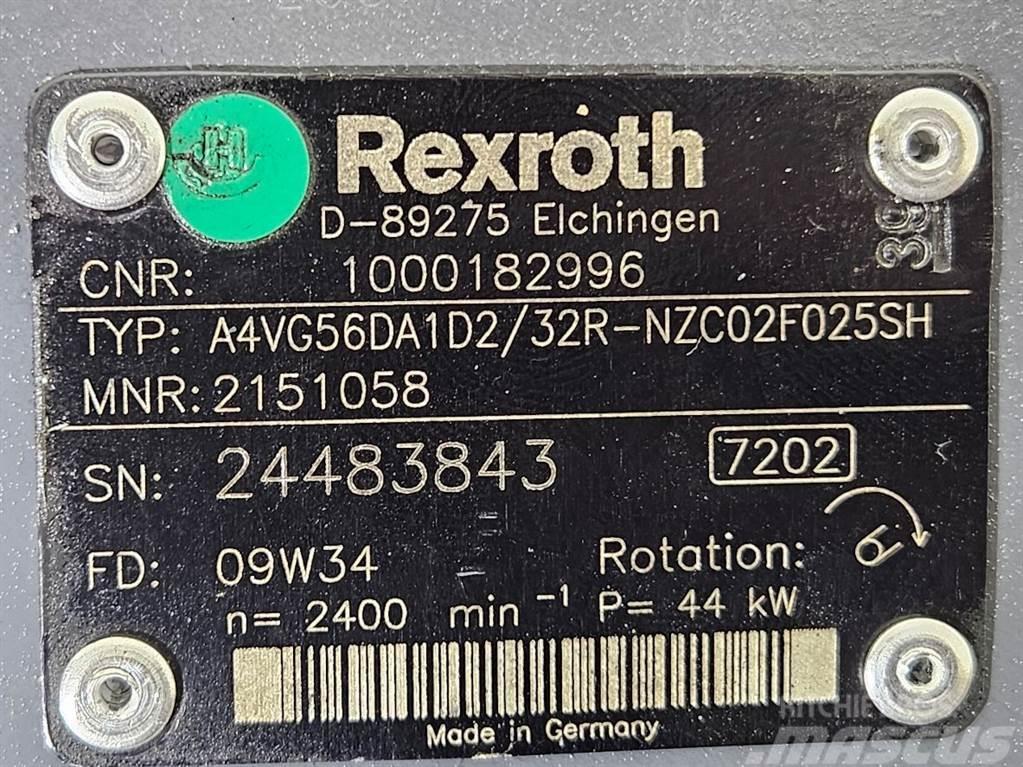 Kramer 1000182996-Rexroth A4VG56DA1D2/32R-Drive pump Hydraulics