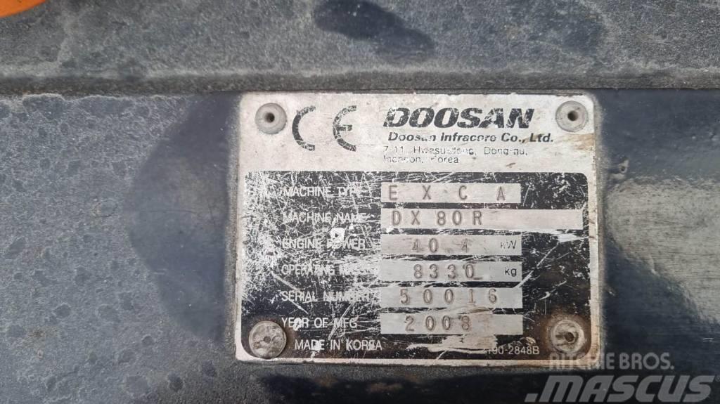 Doosan DX 80 R Midi excavators  7t - 12t