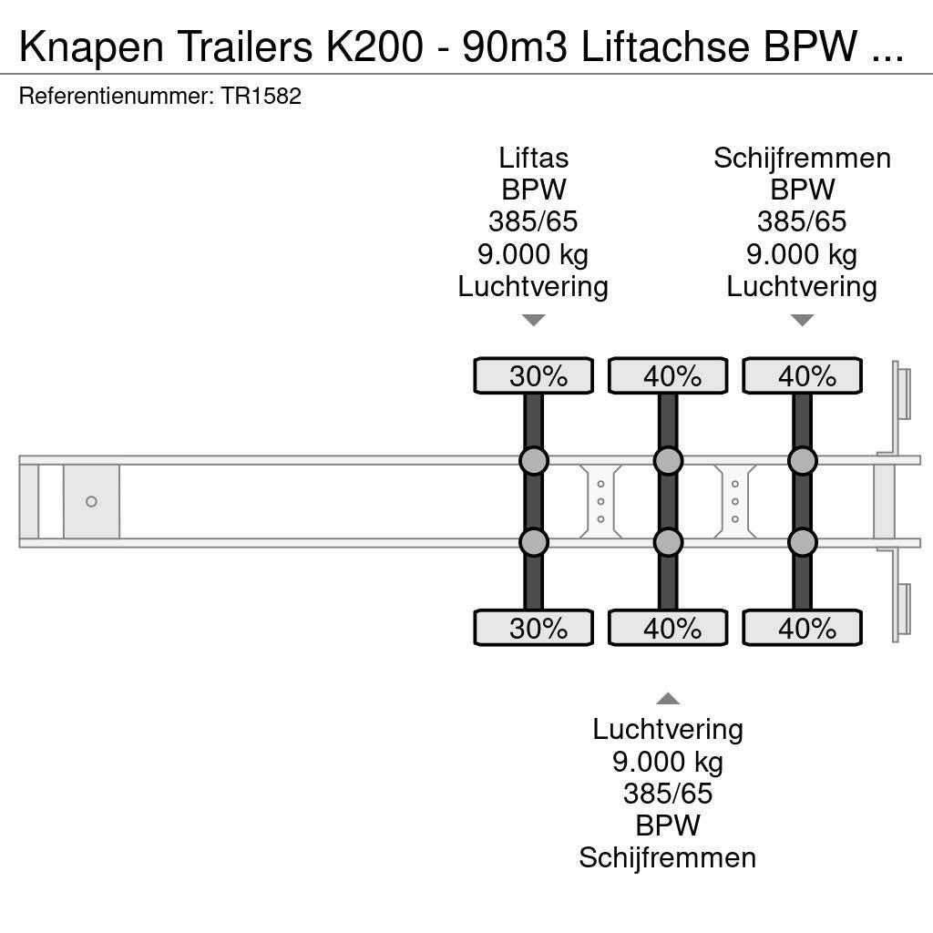 Knapen Trailers K200 - 90m3 Liftachse BPW Alcoa Floor 10m Walking floor semi-trailers
