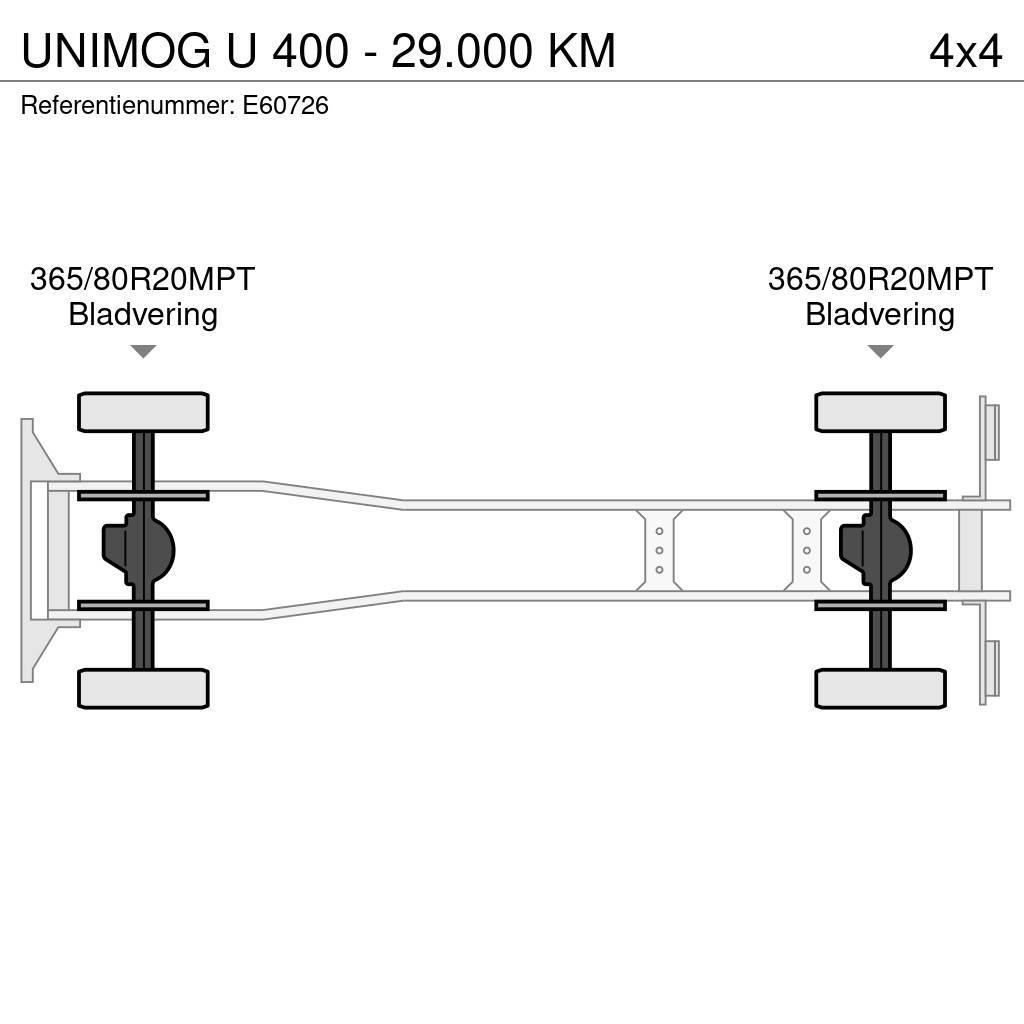 Unimog U 400 - 29.000 KM Tipper trucks