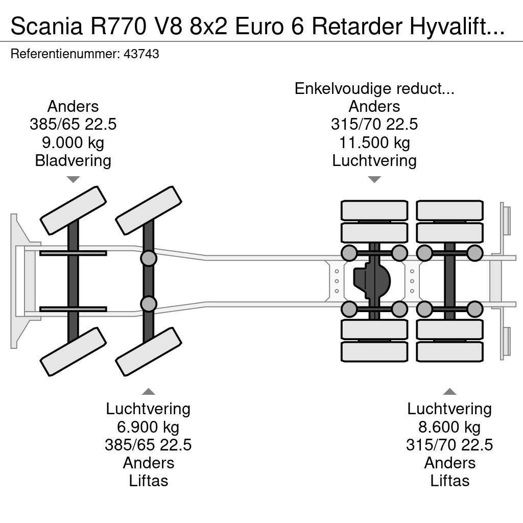 Scania R770 V8 8x2 Euro 6 Retarder Hyvalift 26 Ton NEW AN Hook lift trucks