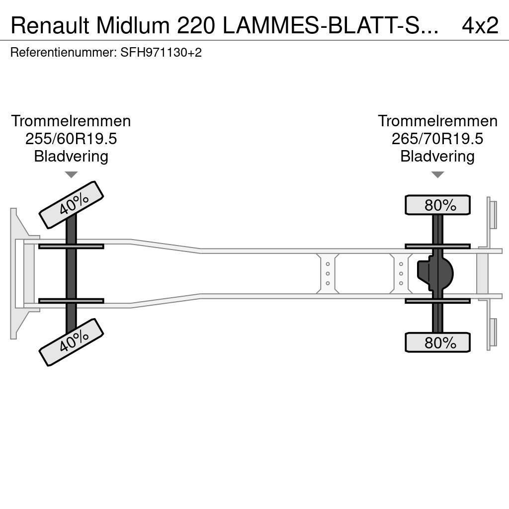 Renault Midlum 220 LAMMES-BLATT-SPRING / KRAAN COMET Truck & Van mounted aerial platforms