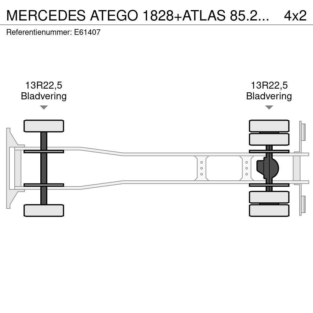 Mercedes-Benz ATEGO 1828+ATLAS 85.2+DALBY14T Container Frame trucks