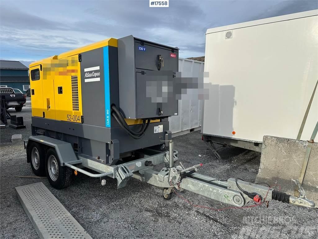 Atlas Copco QAS80 diesel generator/aggegate on trailer Other components