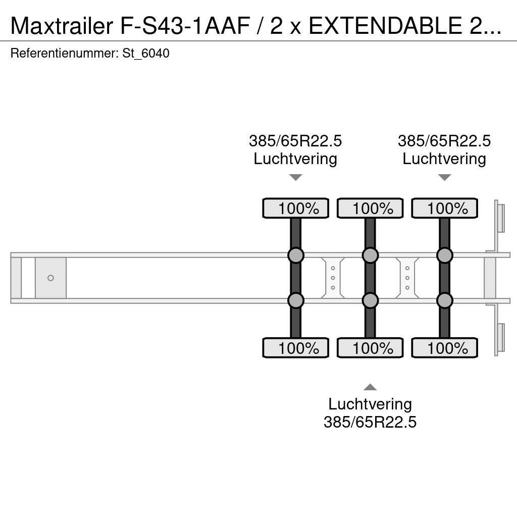MAX Trailer F-S43-1AAF / 2 x EXTENDABLE 29.3 mtr / TE KOOP - T Other semi-trailers