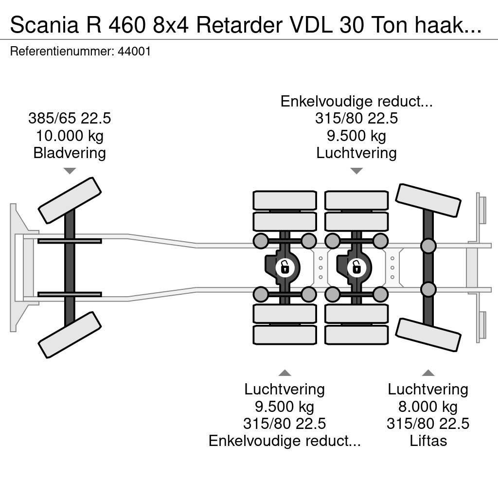 Scania R 460 8x4 Retarder VDL 30 Ton haakarmsysteem NEW A Hook lift trucks