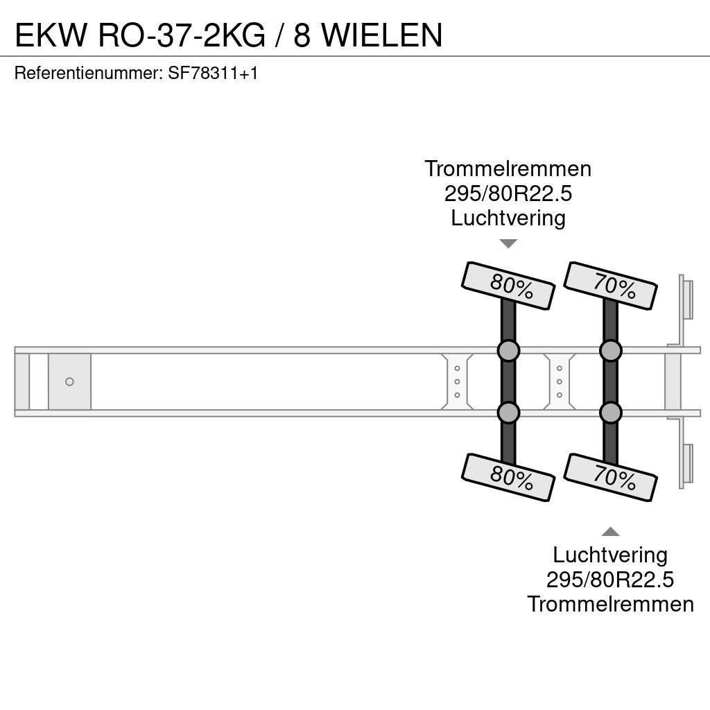 EKW RO-37-2KG / 8 WIELEN Flatbed/Dropside semi-trailers