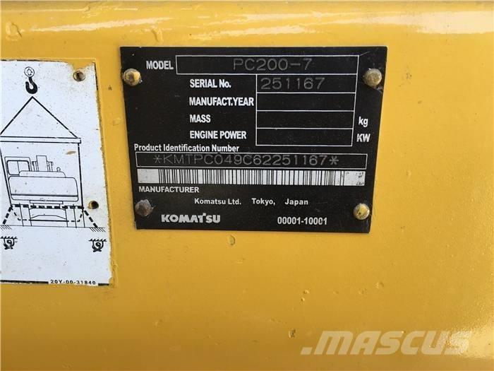 Komatsu PC 200-7 Rupsgraafmachines