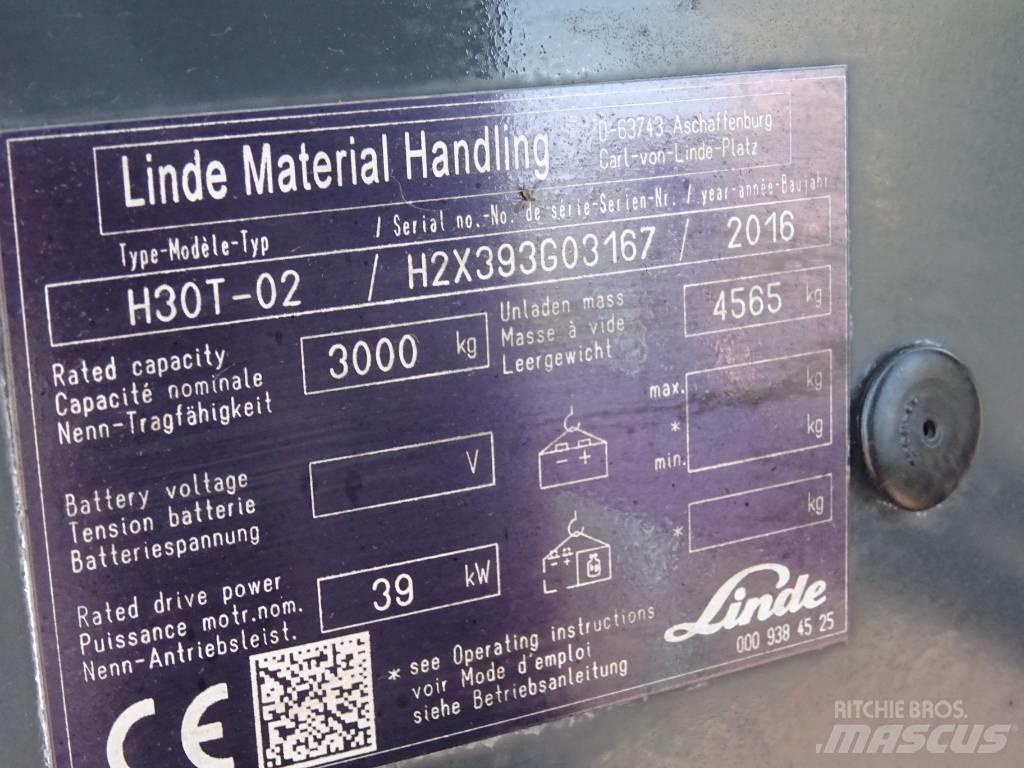 Linde H30T-02 LPG heftrucks