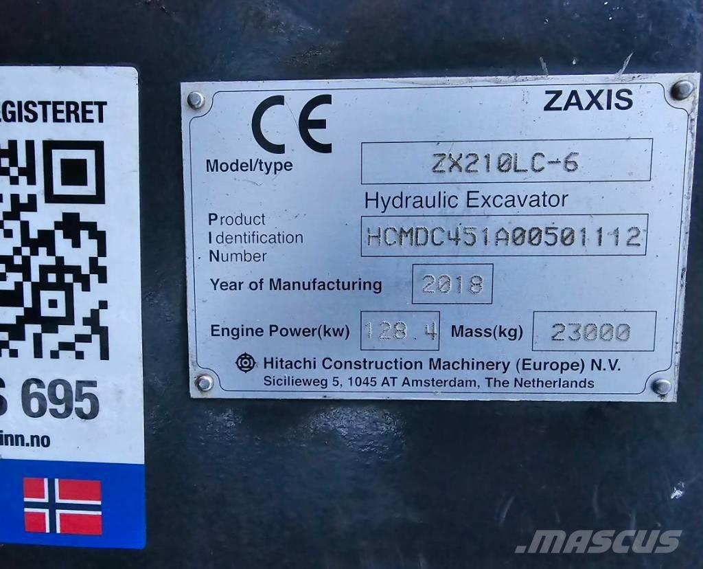 Hitachi ZX 210 LC-6 Rupsgraafmachines
