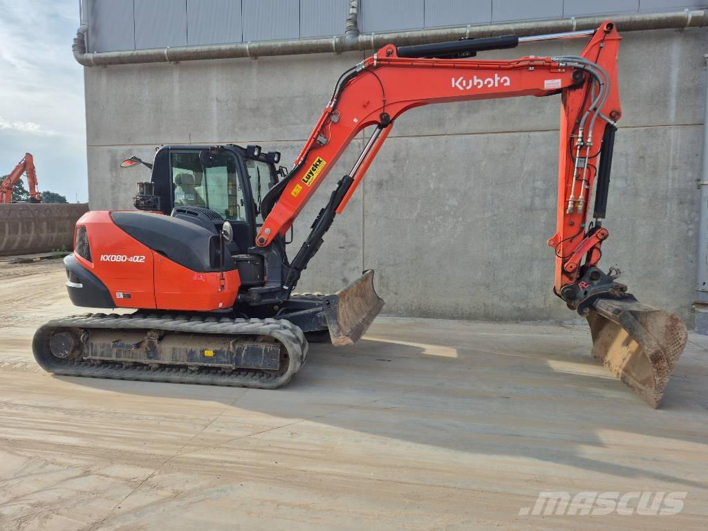 Kubota KX080 4@2 Midigraafmachines 7t - 12t