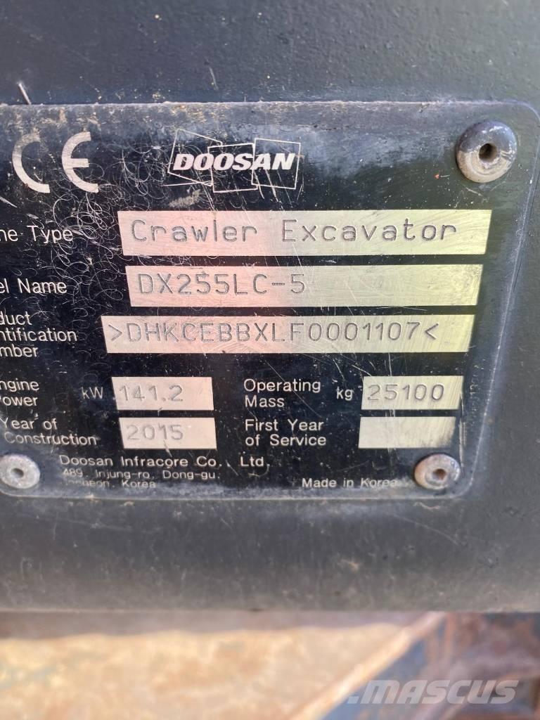Doosan DX 255 LC-5 Rupsgraafmachines