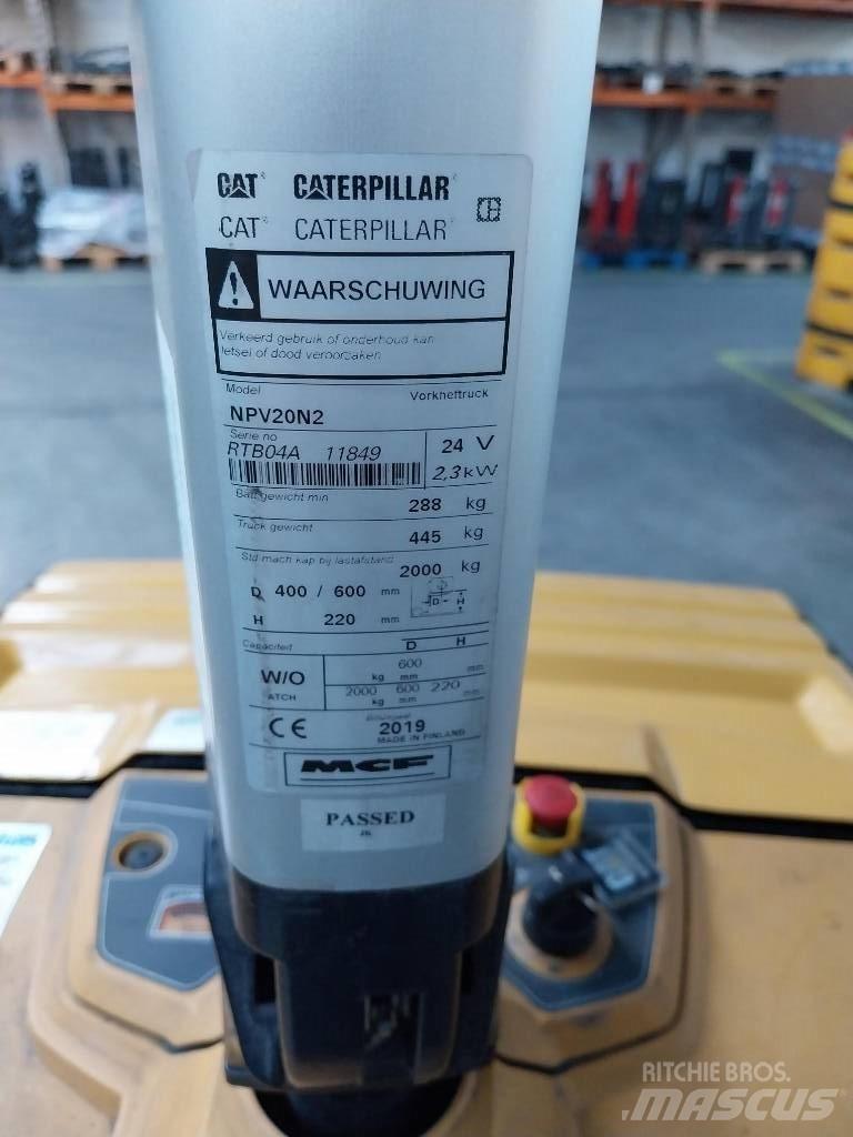 CAT NPV 20 N2 Meerij pallettruck met platform