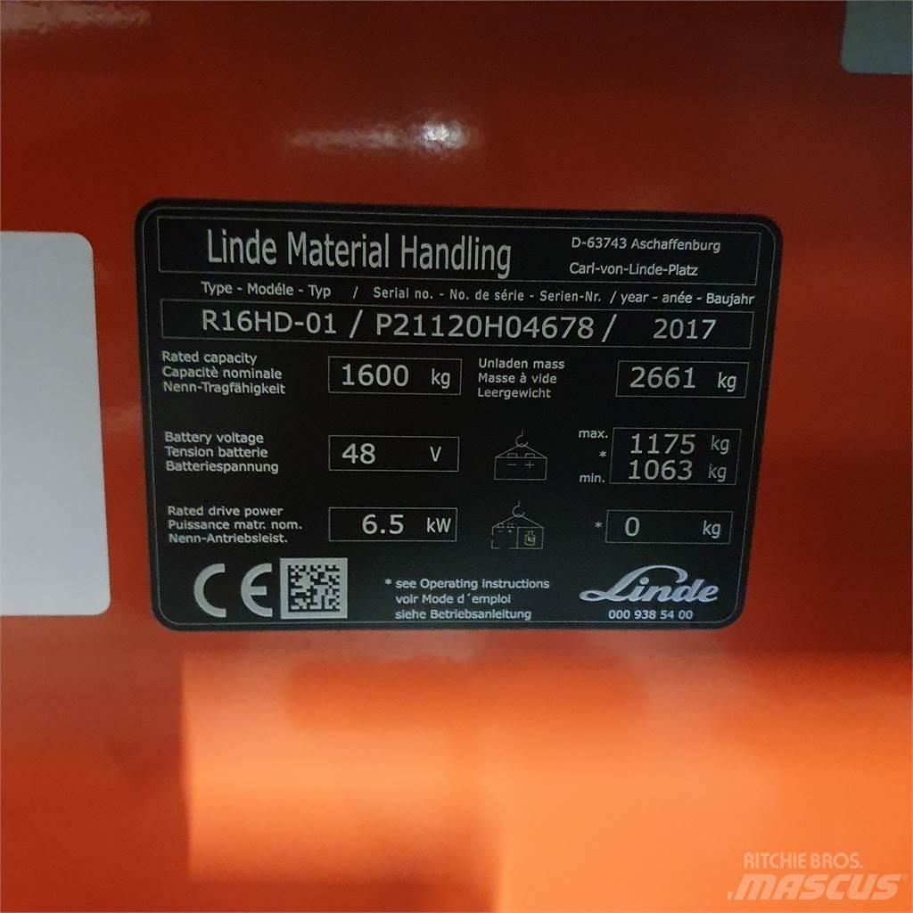 Linde R16HD Reachtruck voor hoog niveau