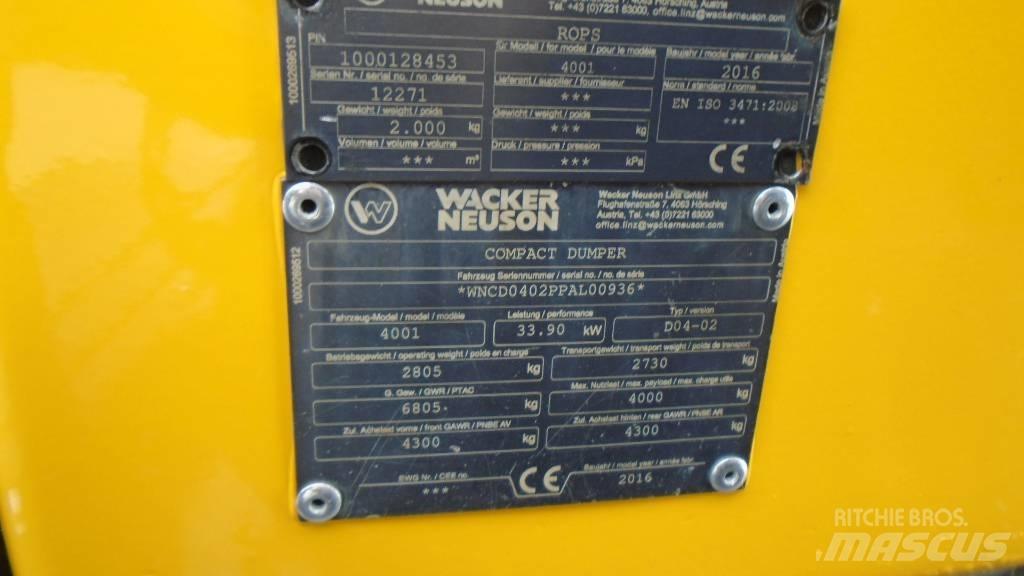 Wacker Neuson 4001 s Mini Dumpers