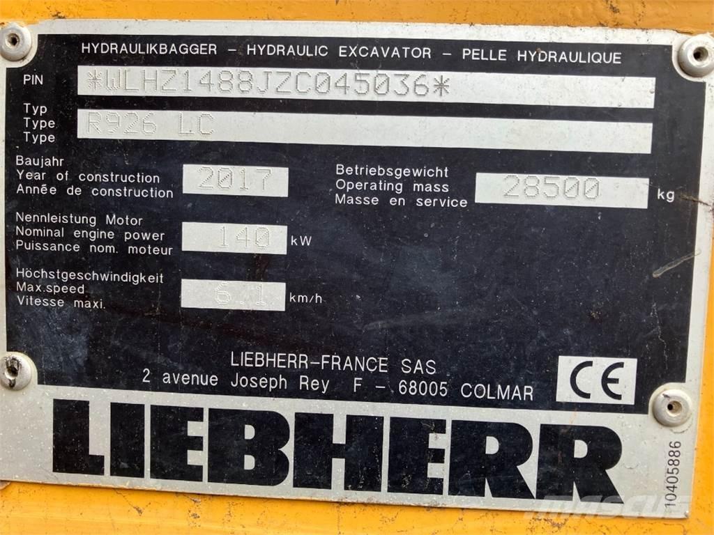 Liebherr R926 Rupsgraafmachines