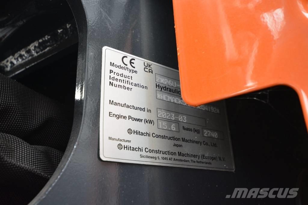 Hitachi ZX 26 U-6 Minigraafmachines < 7t