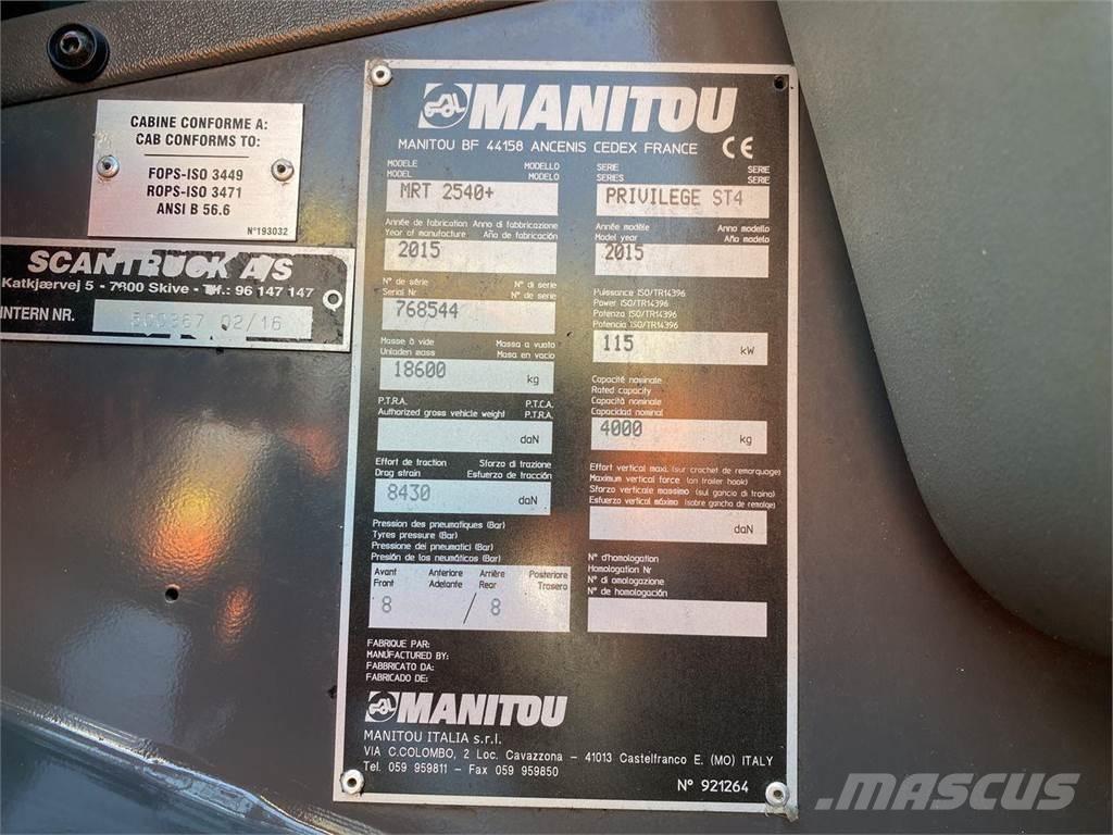 Manitou MRT2540MS Verreikers