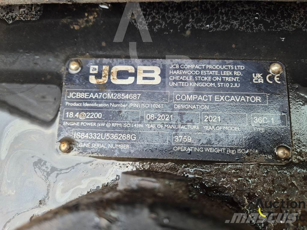 JCB 36C-1 Minigraafmachines < 7t