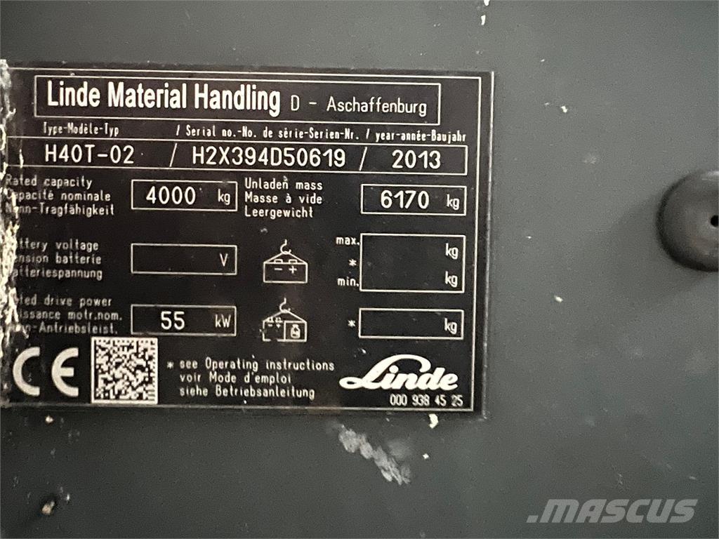 Linde H40T-02 LPG heftrucks