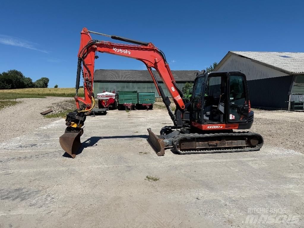Kubota KX080-4 Midigraafmachines 7t - 12t