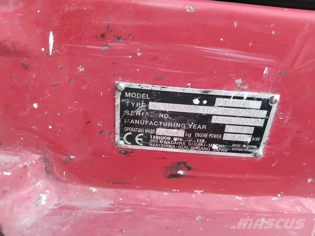 Takeuchi TB290 Minigraafmachines < 7t