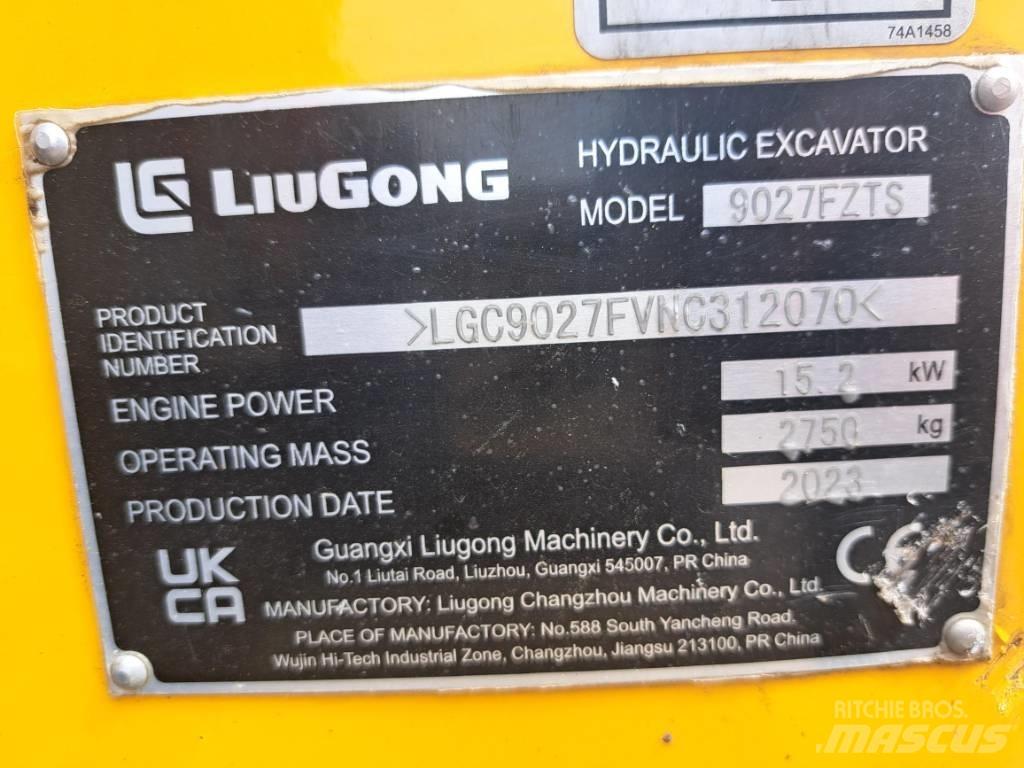 LiuGong 9027 FZTS Minigraafmachines < 7t