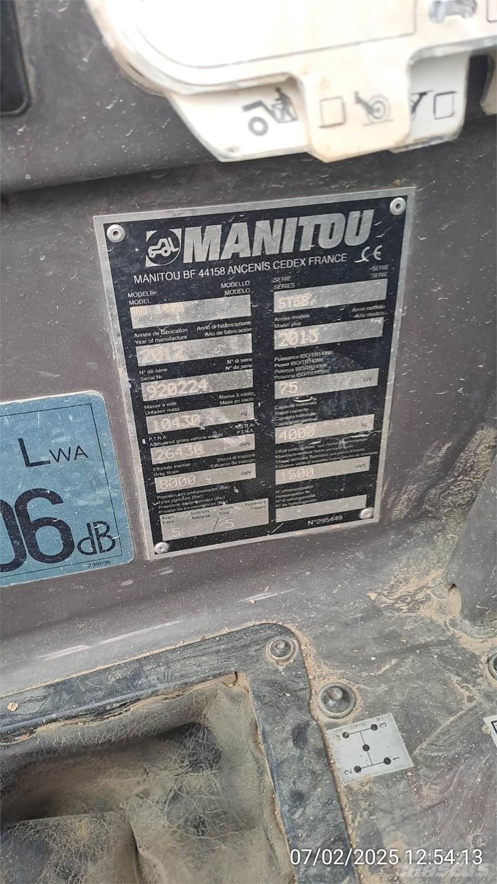 Manitou MT1440 Verreikers