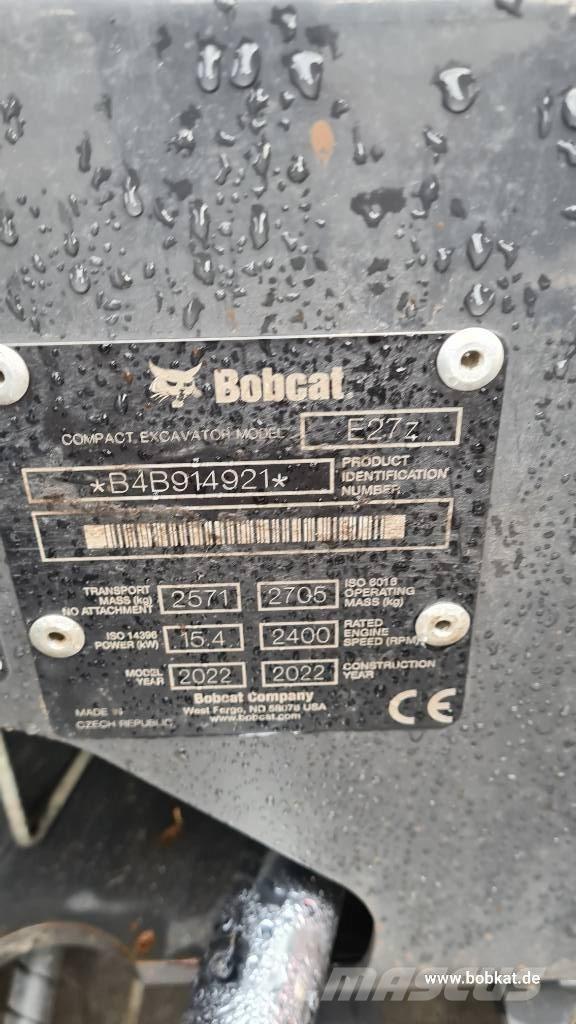 Bobcat E 27z Minigraafmachines < 7t