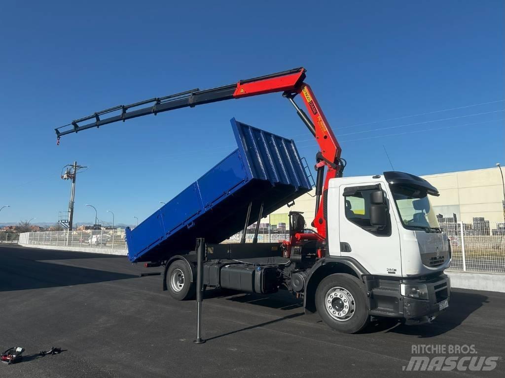 Renault 280 Vlakke laadvloer met kraan