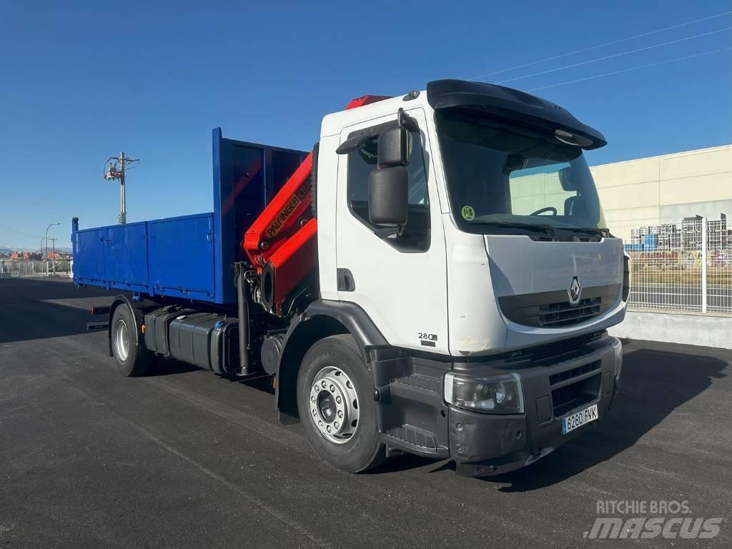 Renault 280 Vlakke laadvloer met kraan
