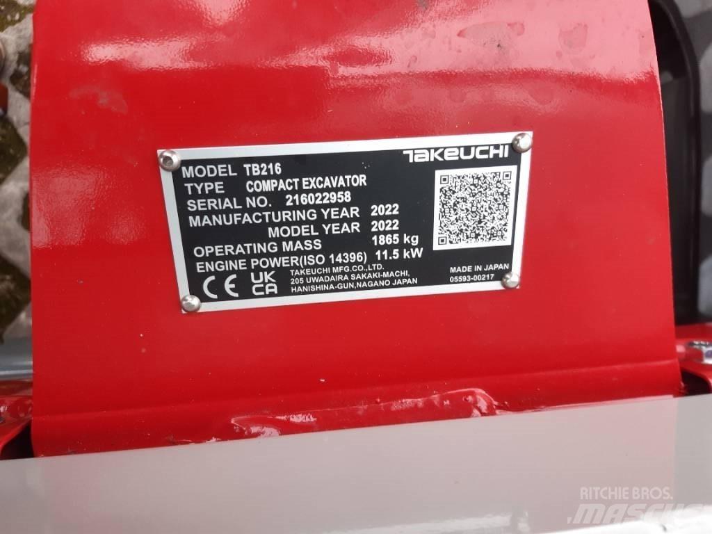 Takeuchi TB216 V2 Minigraafmachines < 7t