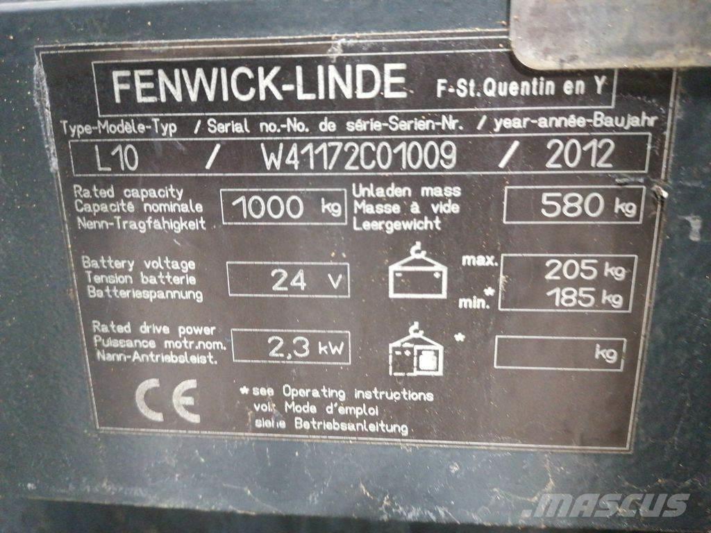 Linde L10 Stapelaar meeloop