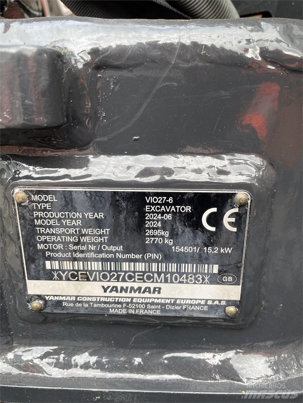 Yanmar Vio 27 Minigraafmachines < 7t