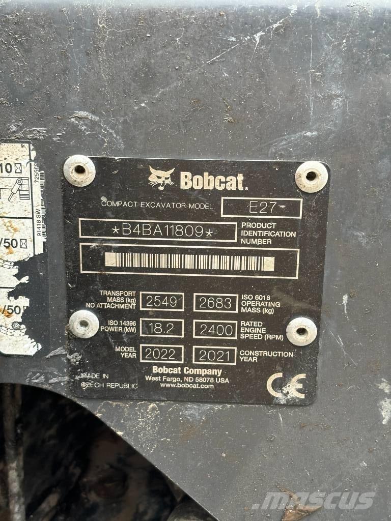 Bobcat E 27 Minigraafmachines < 7t