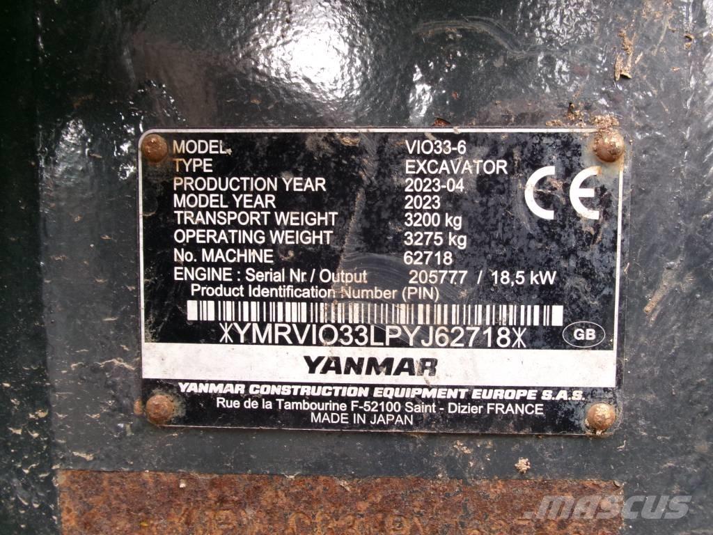 Yanmar Vio 33 Minigraafmachines < 7t