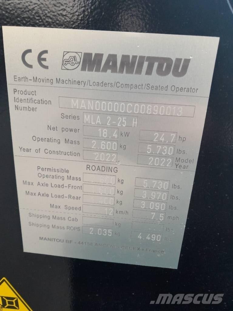 Manitou MLA 2-25 Knik- en schrankladers