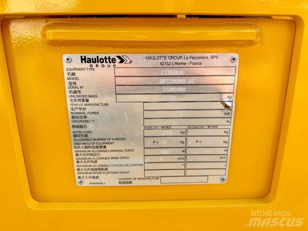 Haulotte OPTIMUM 8 Schaarhoogwerkers