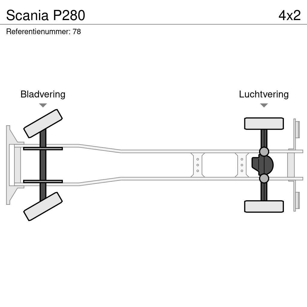 Scania P280 Vrachtwagen met vlakke laadvloer en lier