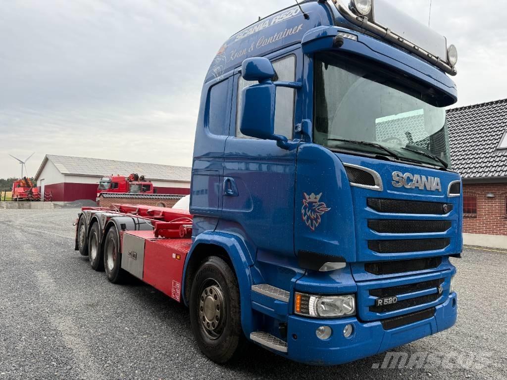 Scania R520 8x4 Containertrucks met kabelsysteem