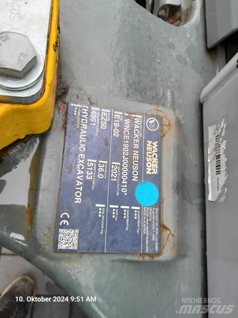 Wacker Neuson EZ50 Minigraafmachines < 7t