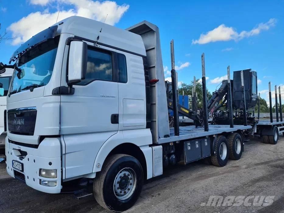 MAN TGX 33.580 Vlakke laadvloer met kraan